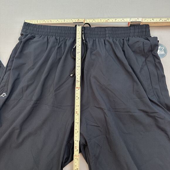 Starter Pants Mens XL Black Athletic Track Lightweight Zip Hem Pockets Logo - Picture 7 of 16